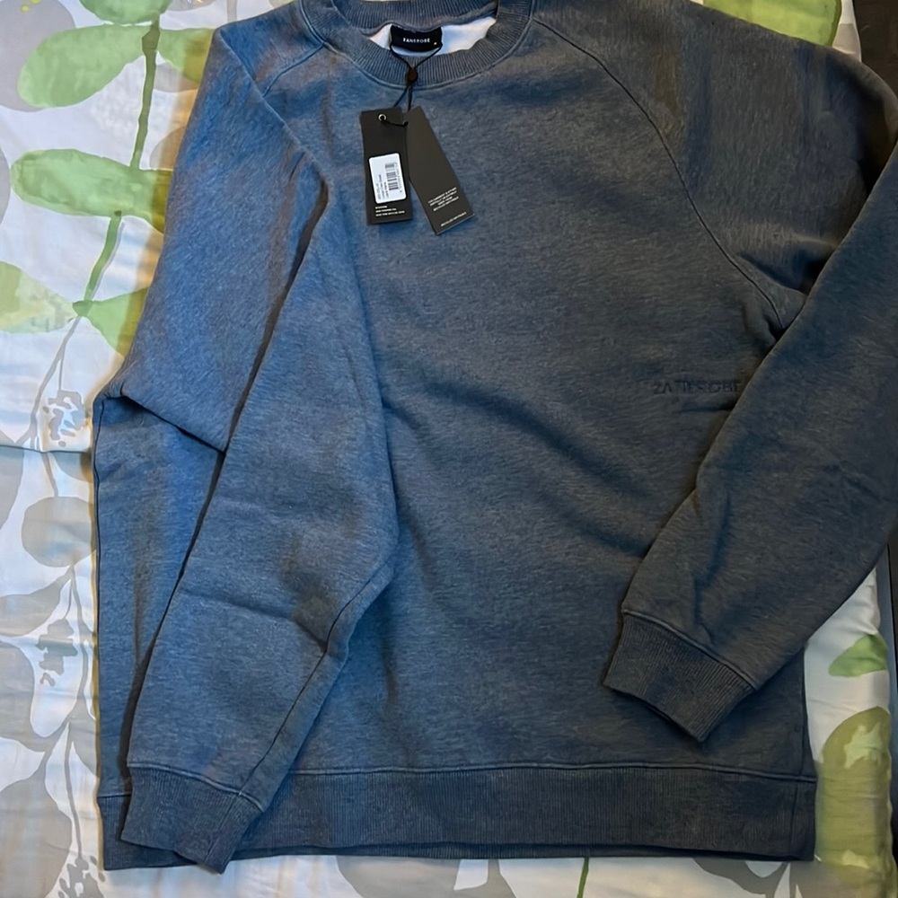 Zanerobe lowgo crew sweat, Lapis Marle colour